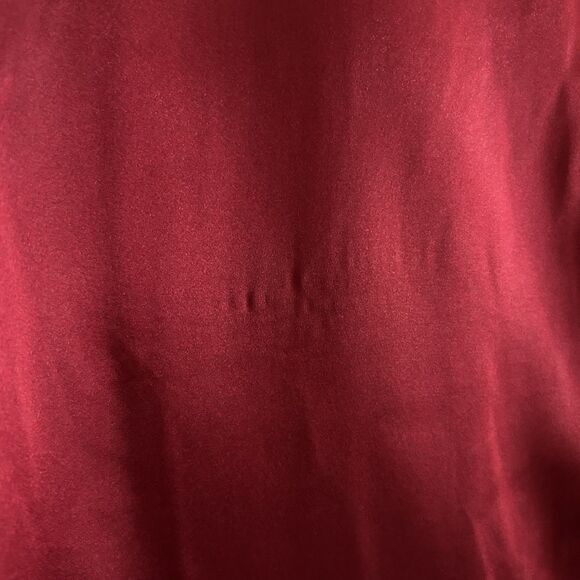 Vintage 90s Victoria Secret Size S Satin Sleep Shirt Burgundy Red Button Up - Picture 12 of 16